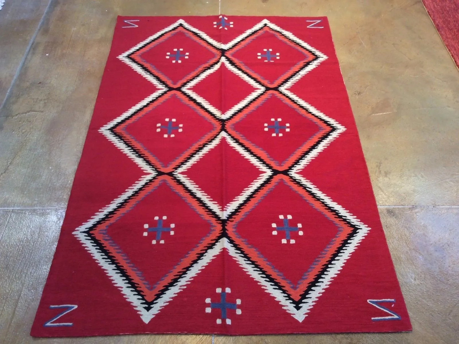 Chain-Stitched Southwestern Kashmir Handmade Wool Rug (Size 4.0 X 6.0) Brrsf-915
