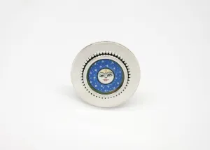 'Chandra aur Nakshatras' (moon god and the stars) round statement ring
