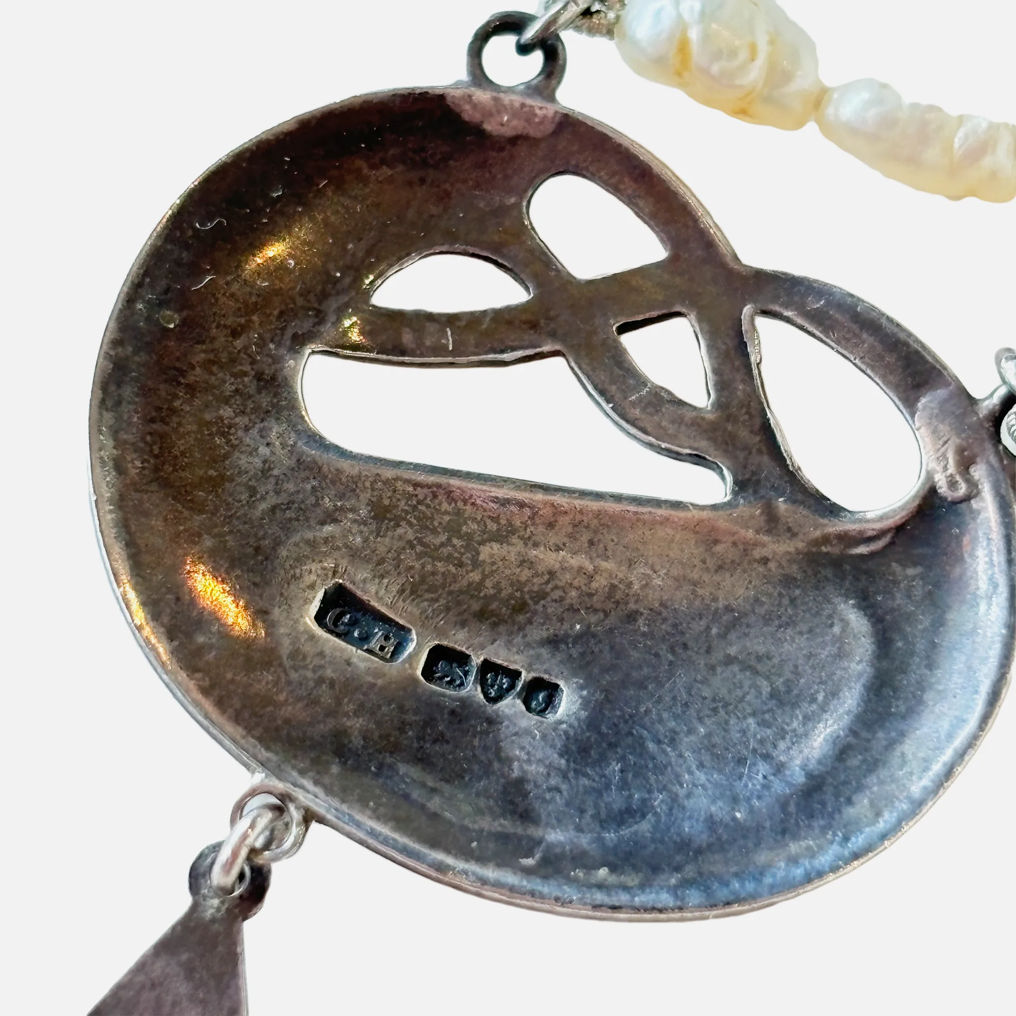 Charles Horner Pendant with Seed Pearl Strand Necklace (154)