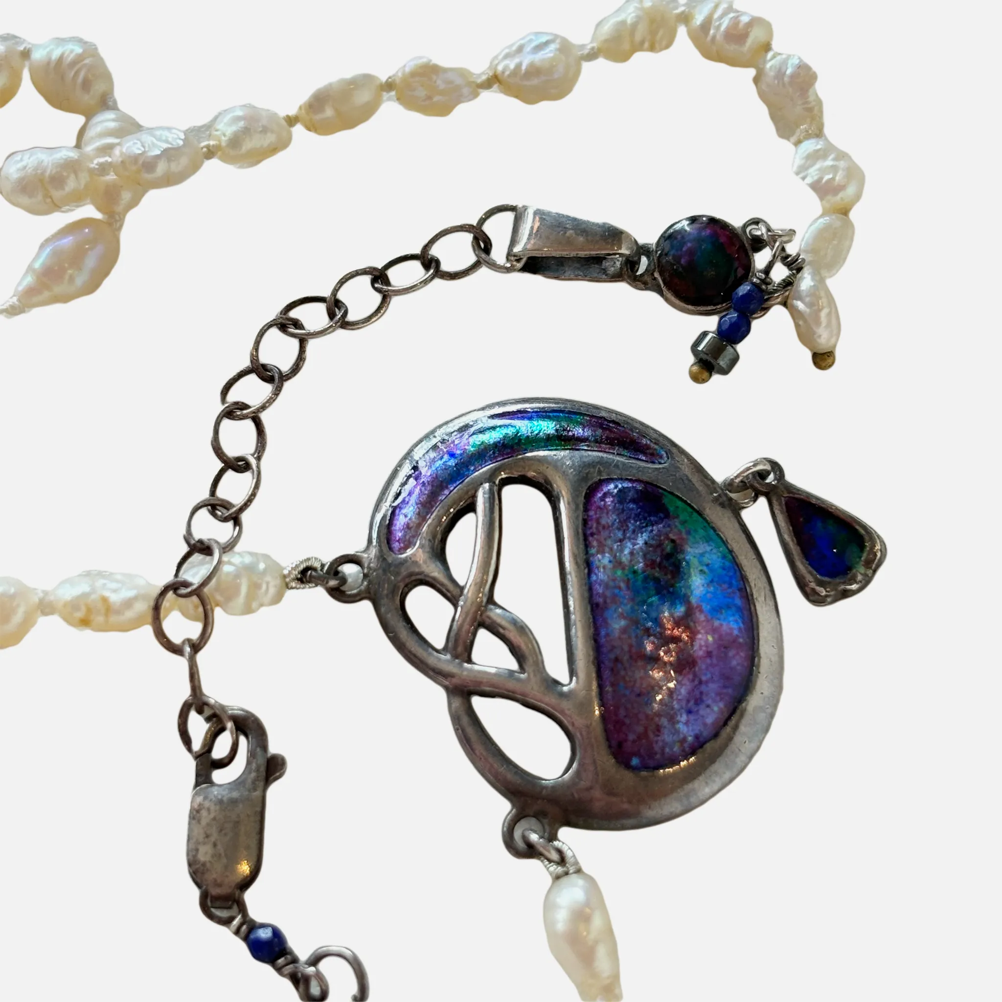 Charles Horner Pendant with Seed Pearl Strand Necklace (154)