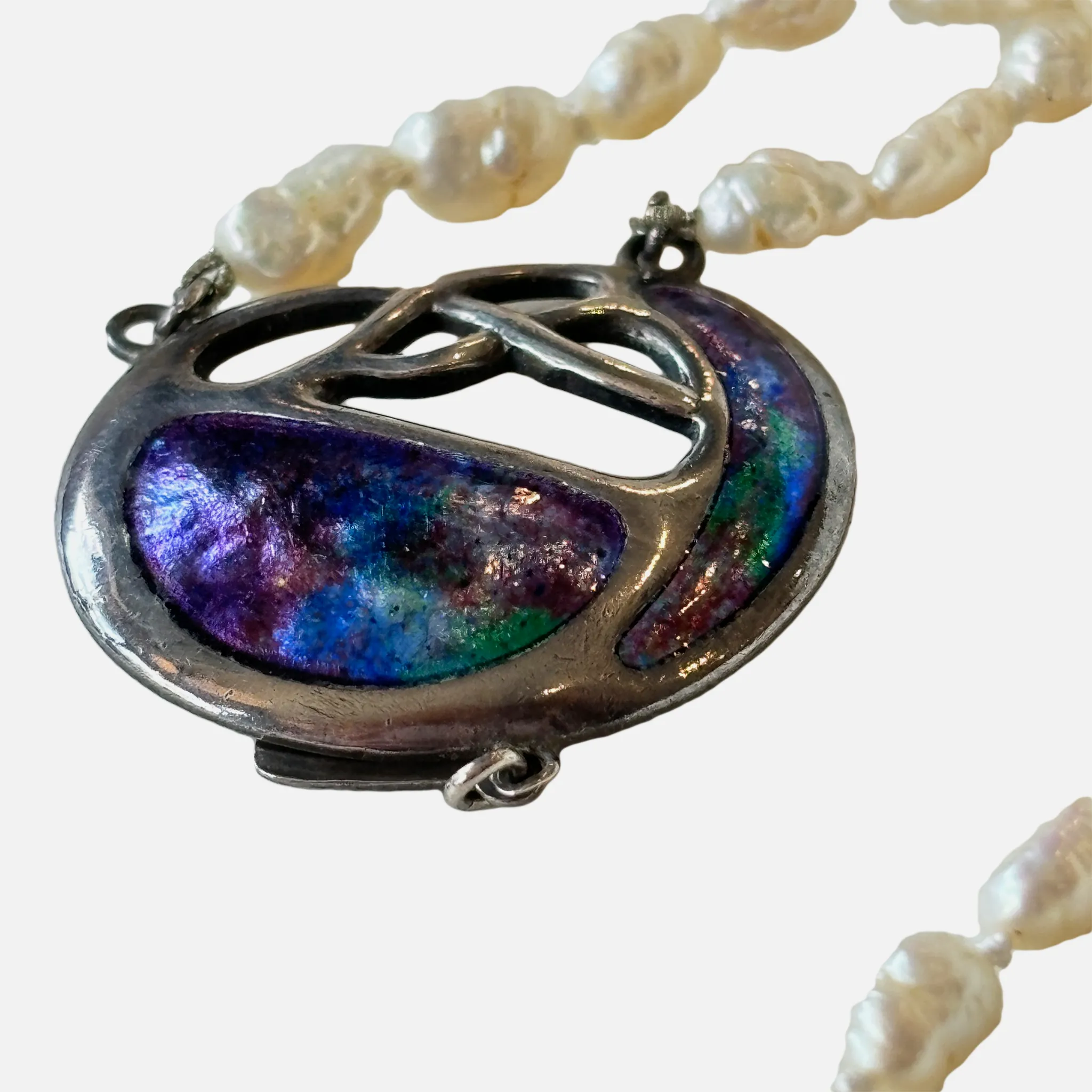 Charles Horner Pendant with Seed Pearl Strand Necklace (154)
