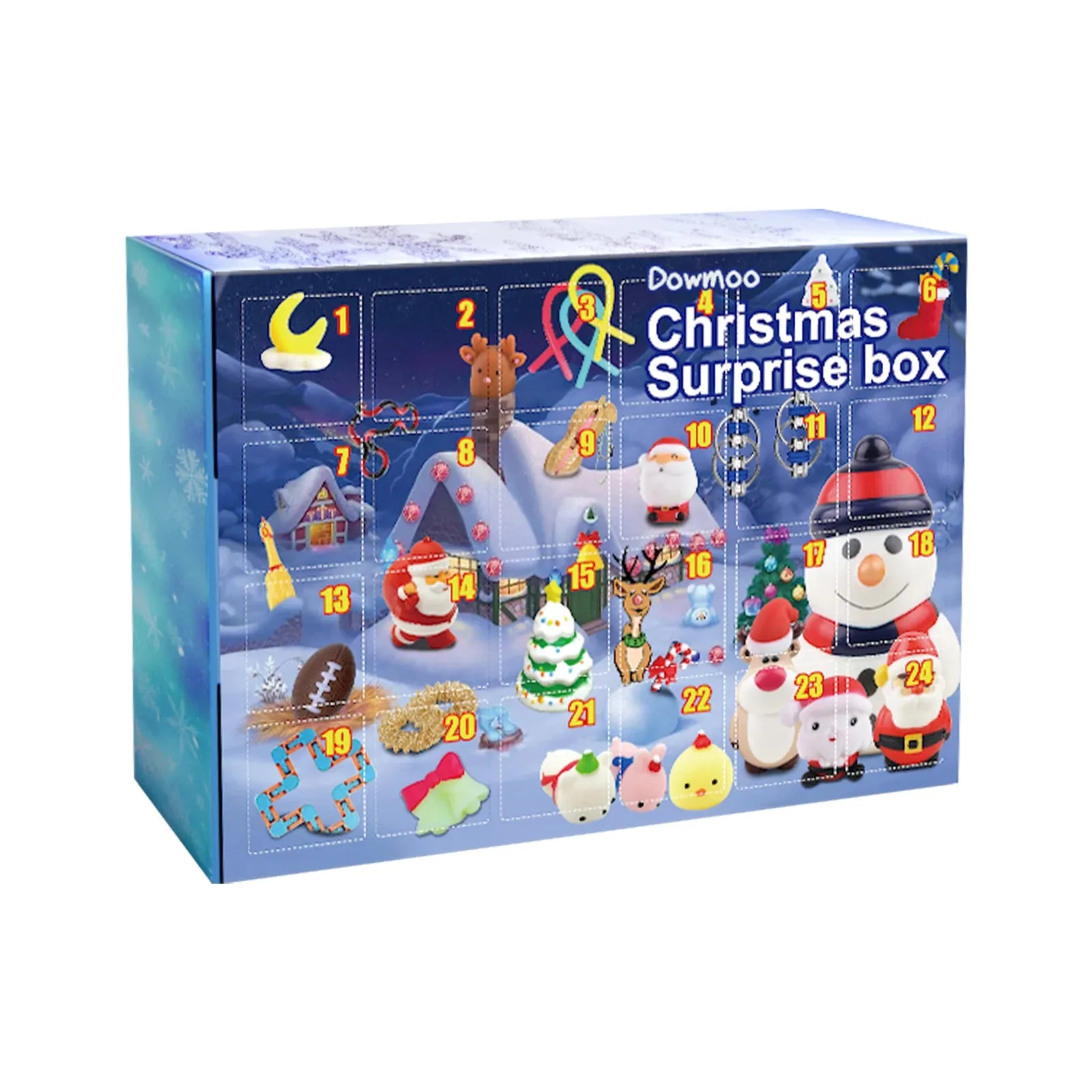 Christmas Surprise Blind Box, Mysterious Box, Holiday Advent Calendar with 24 Unique Surprise Mini Cute Animals – Fun Christmas Countdown Gift for Kids, Teen, Family, Kids Christmas Gift C50