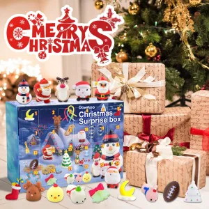 Christmas Surprise Blind Box, Mysterious Box, Holiday Advent Calendar with 24 Unique Surprise Mini Cute Animals – Fun Christmas Countdown Gift for Kids, Teen, Family, Kids Christmas Gift C50
