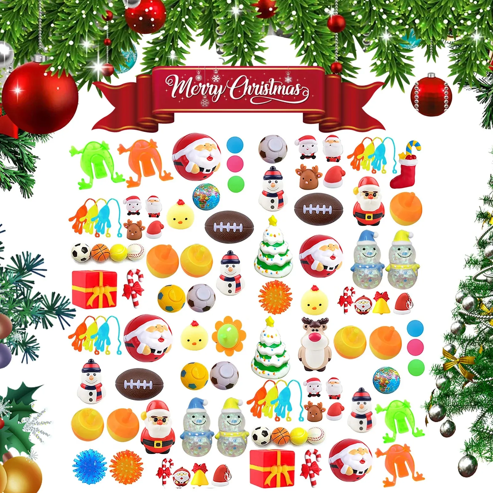 Christmas Surprise Blind Box, Mysterious Box, Holiday Advent Calendar with 24 Unique Surprise Mini Cute Animals – Fun Christmas Countdown Gift for Kids, Teen, Family, Kids Christmas Gift C50