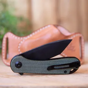 Civivi Elementum with Leather Bishops Scout Carry Sheath