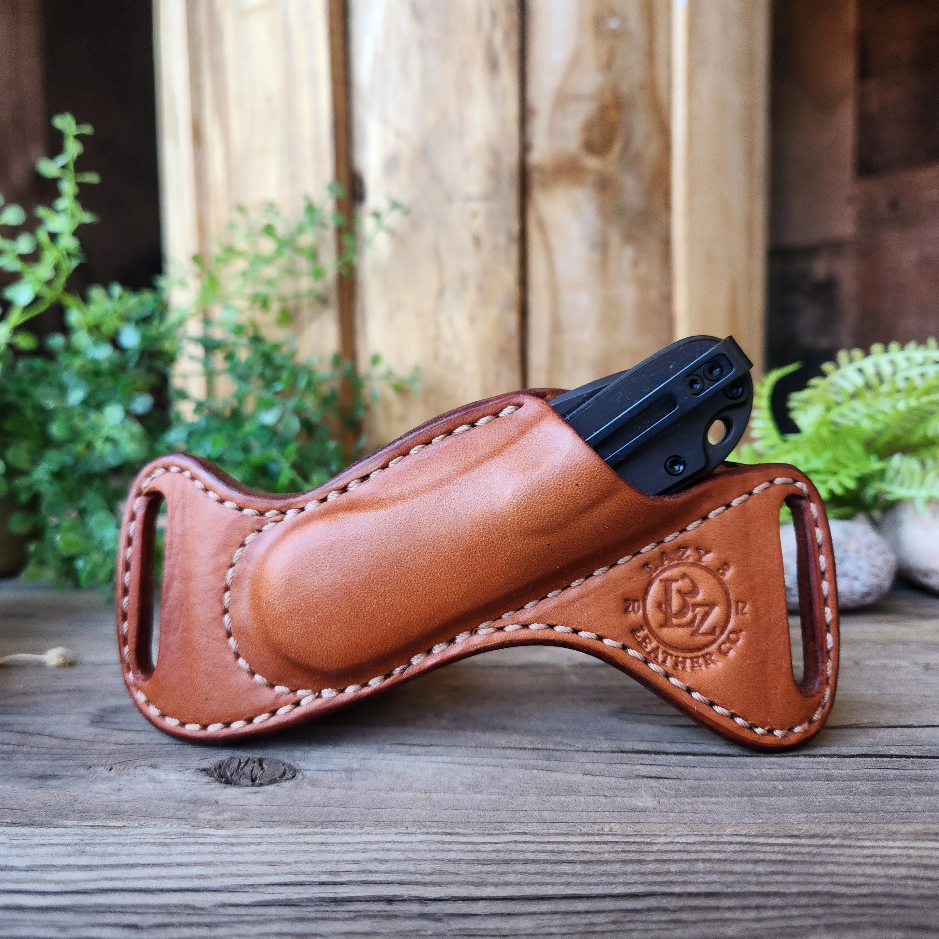 Civivi Elementum with Leather Bishops Scout Carry Sheath