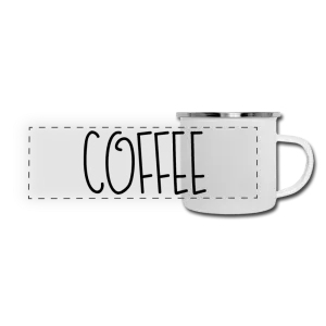 Coffee White Enamel Camper Mug
