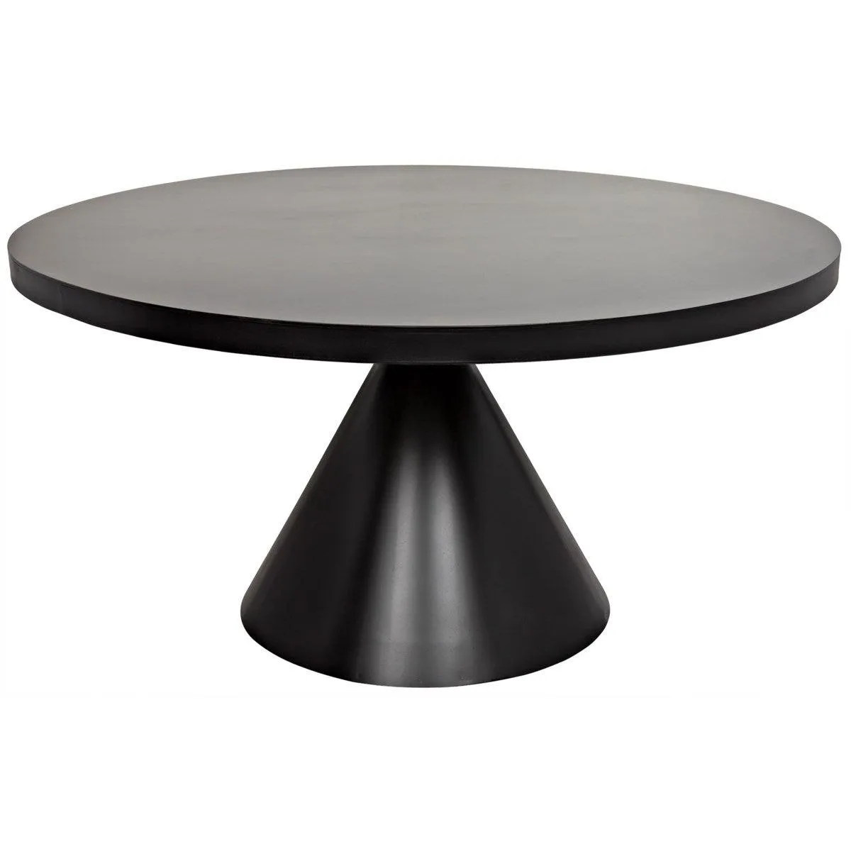 Cone Dining Table, Black Steel