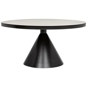 Cone Dining Table, Black Steel