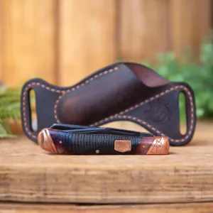 Copper Rough Ryder Brown Stitch Bishop Scout Carry Sheath