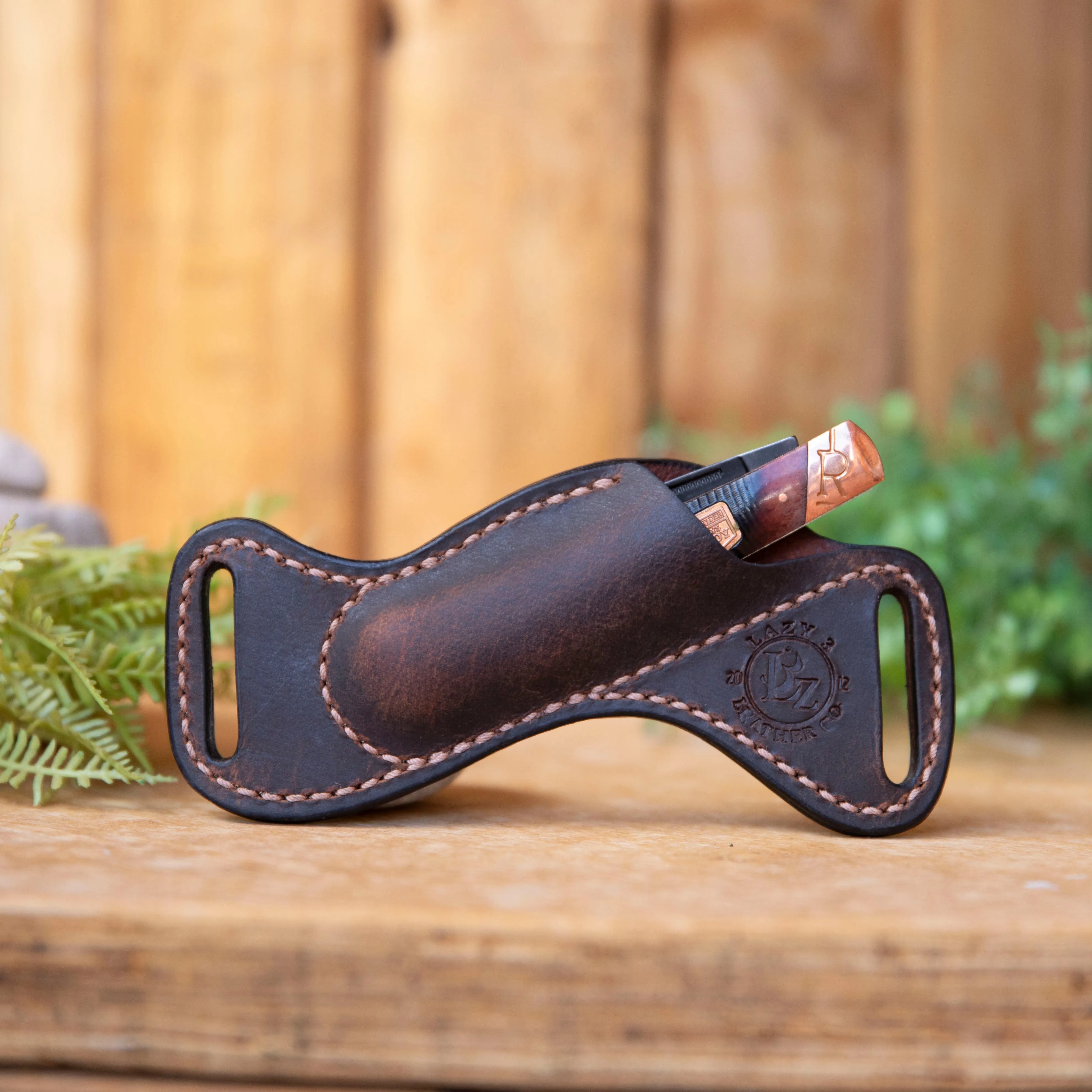 Copper Rough Ryder Brown Stitch Bishop Scout Carry Sheath