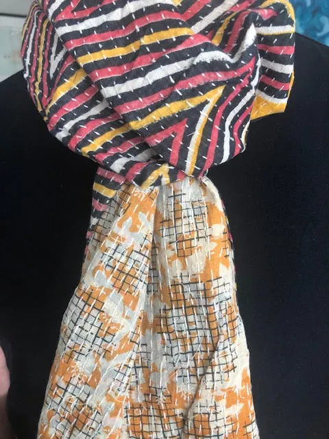 Cotton Kantha Scarf