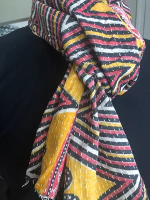 Cotton Kantha Scarf