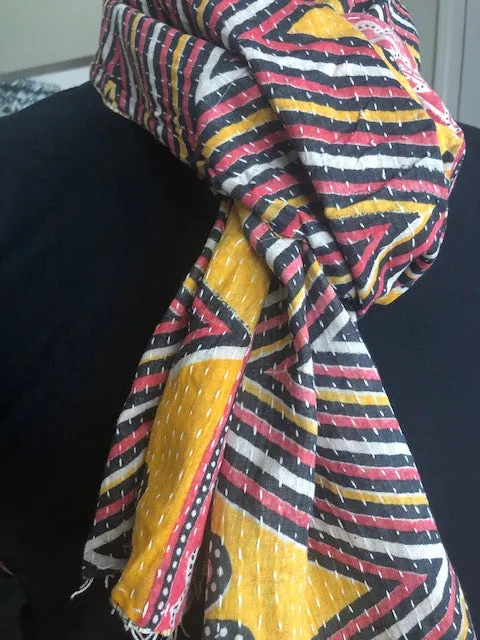 Cotton Kantha Scarf
