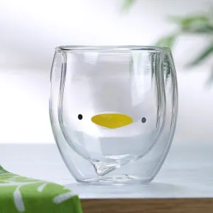 Creative Cute Bear Double-layer Coffee Mug Cat Duck Animal