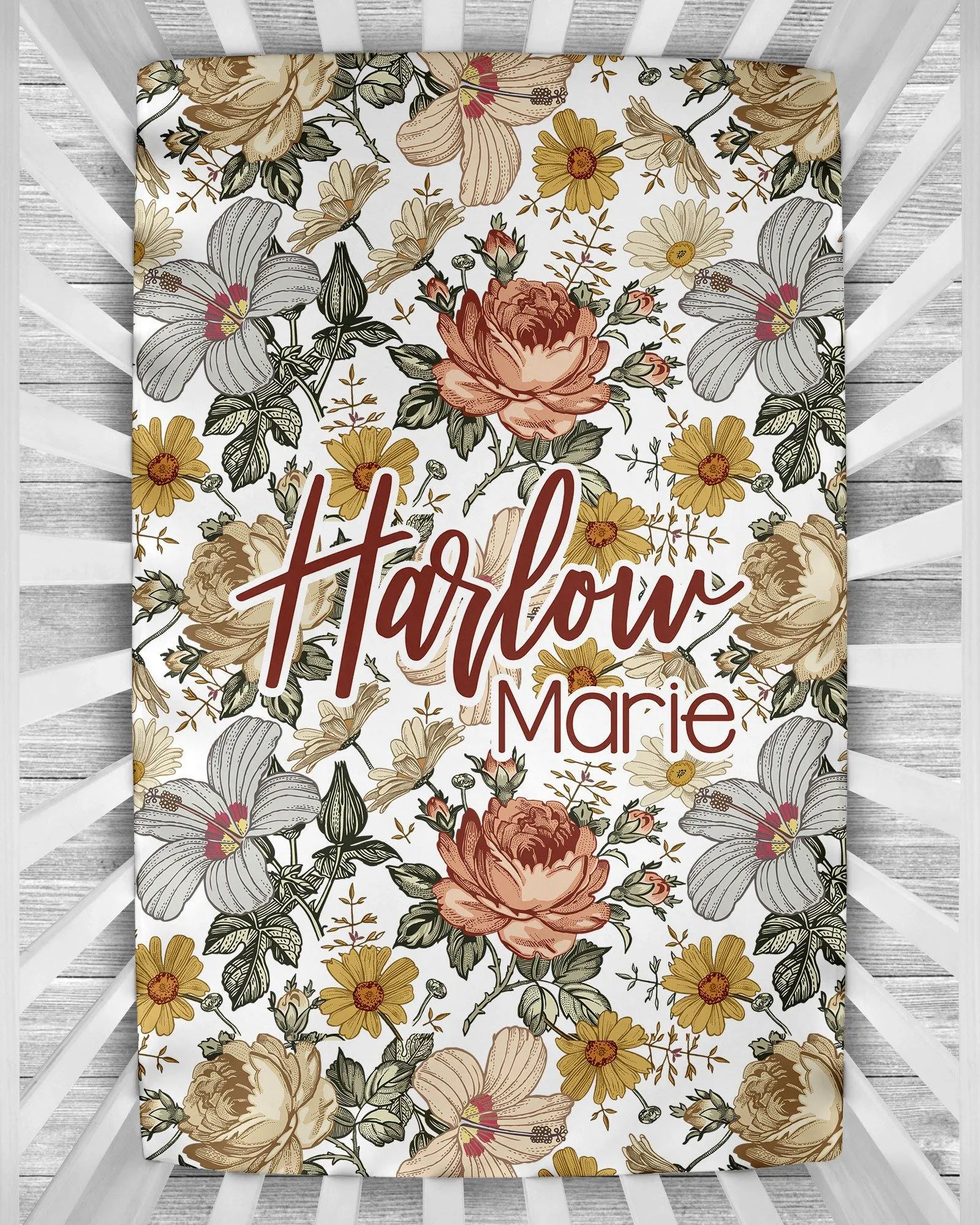 Crib Sheet - Vintage Floral