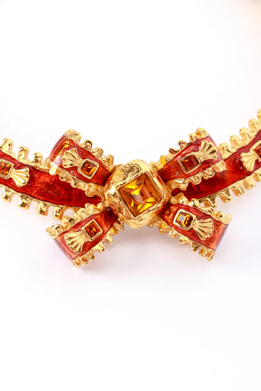 Crystal Bow Collar Necklace