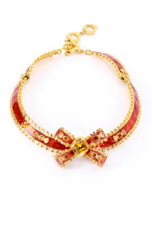 Crystal Bow Collar Necklace