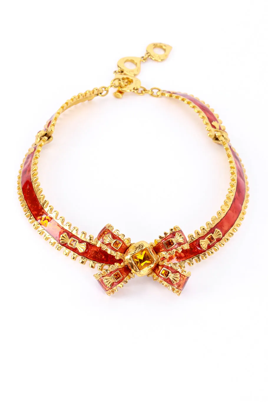 Crystal Bow Collar Necklace