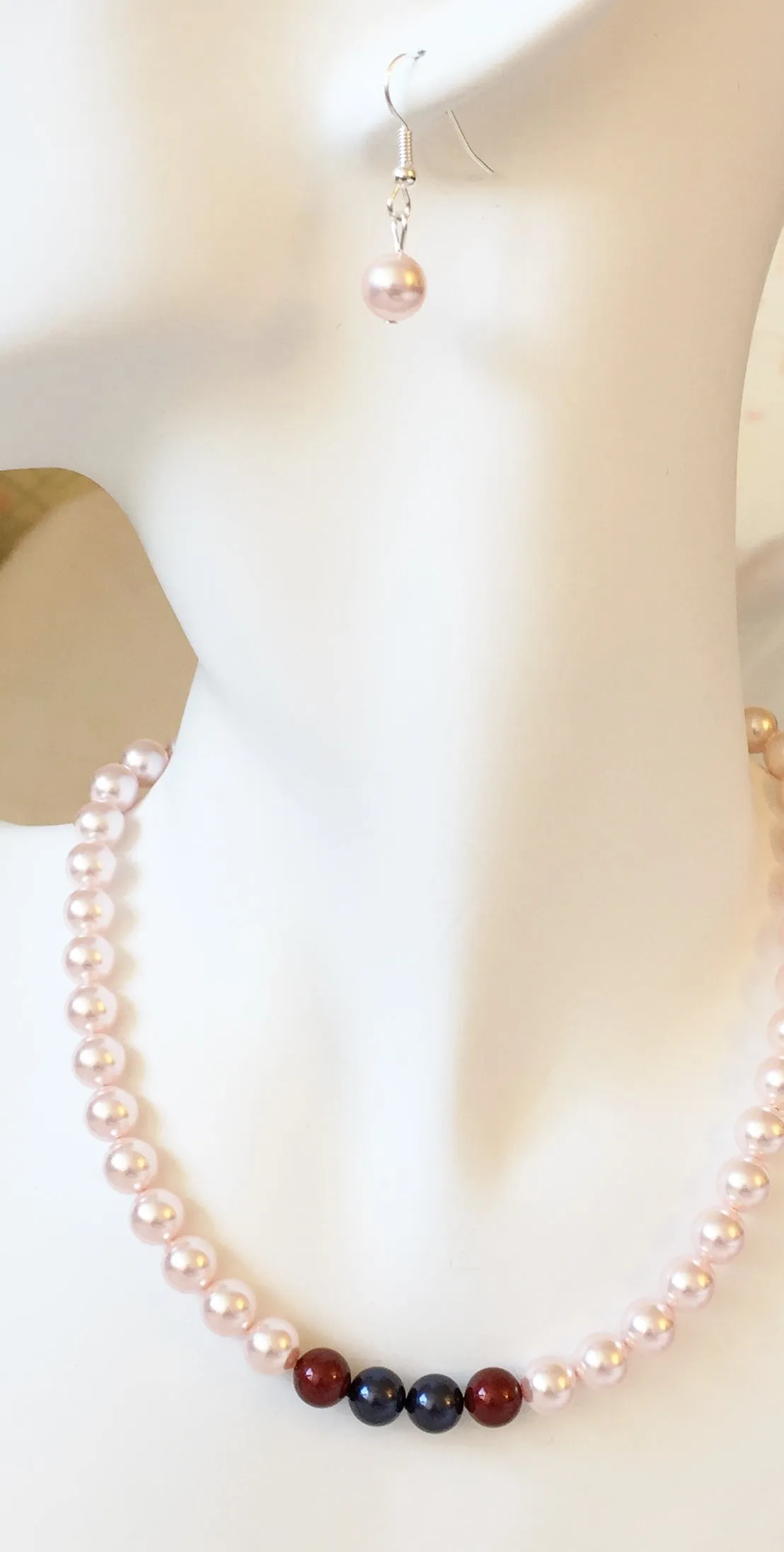 Crystal Pearl Necklace - Laavanya