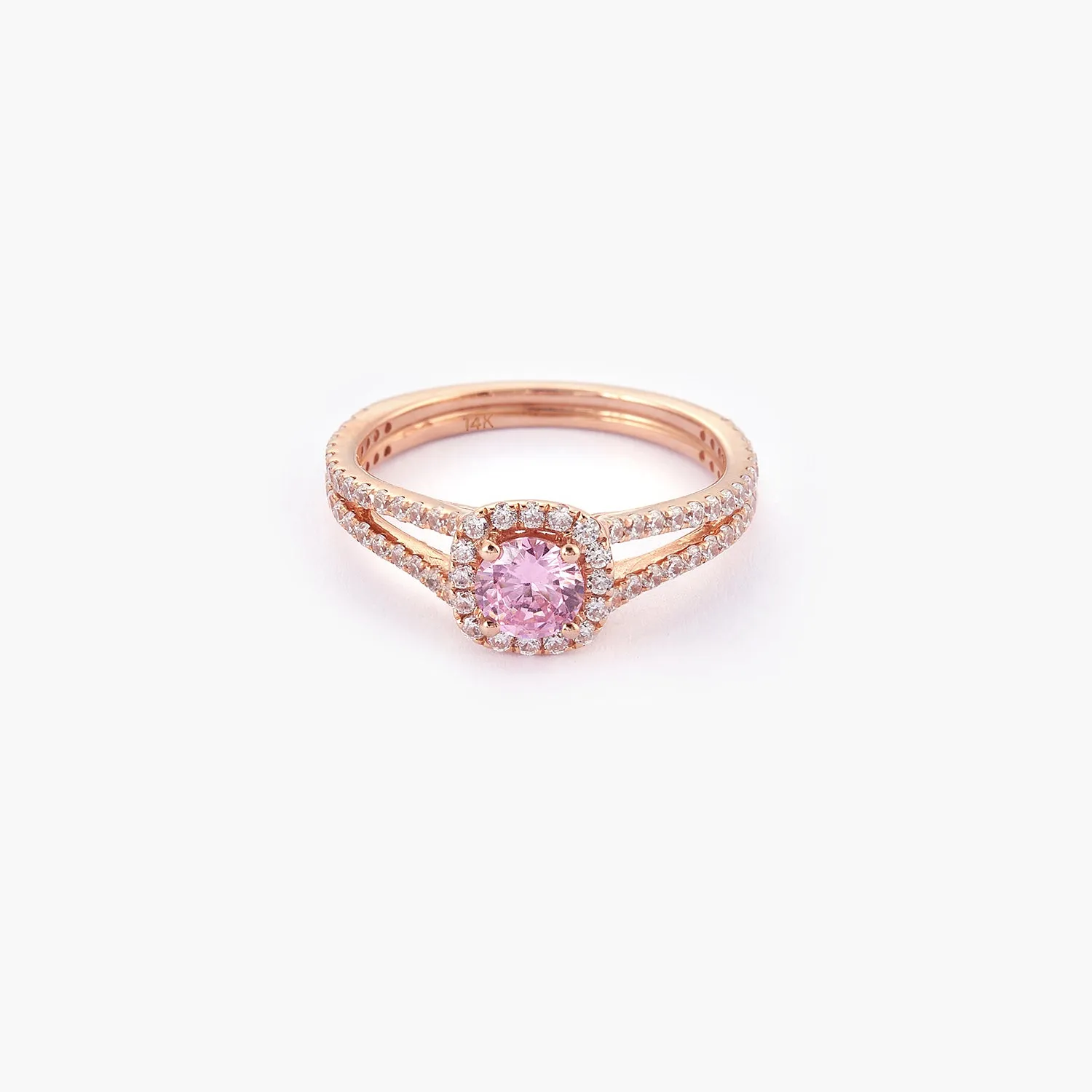 Cushion Ruby with Diamonds Engagement Ring
