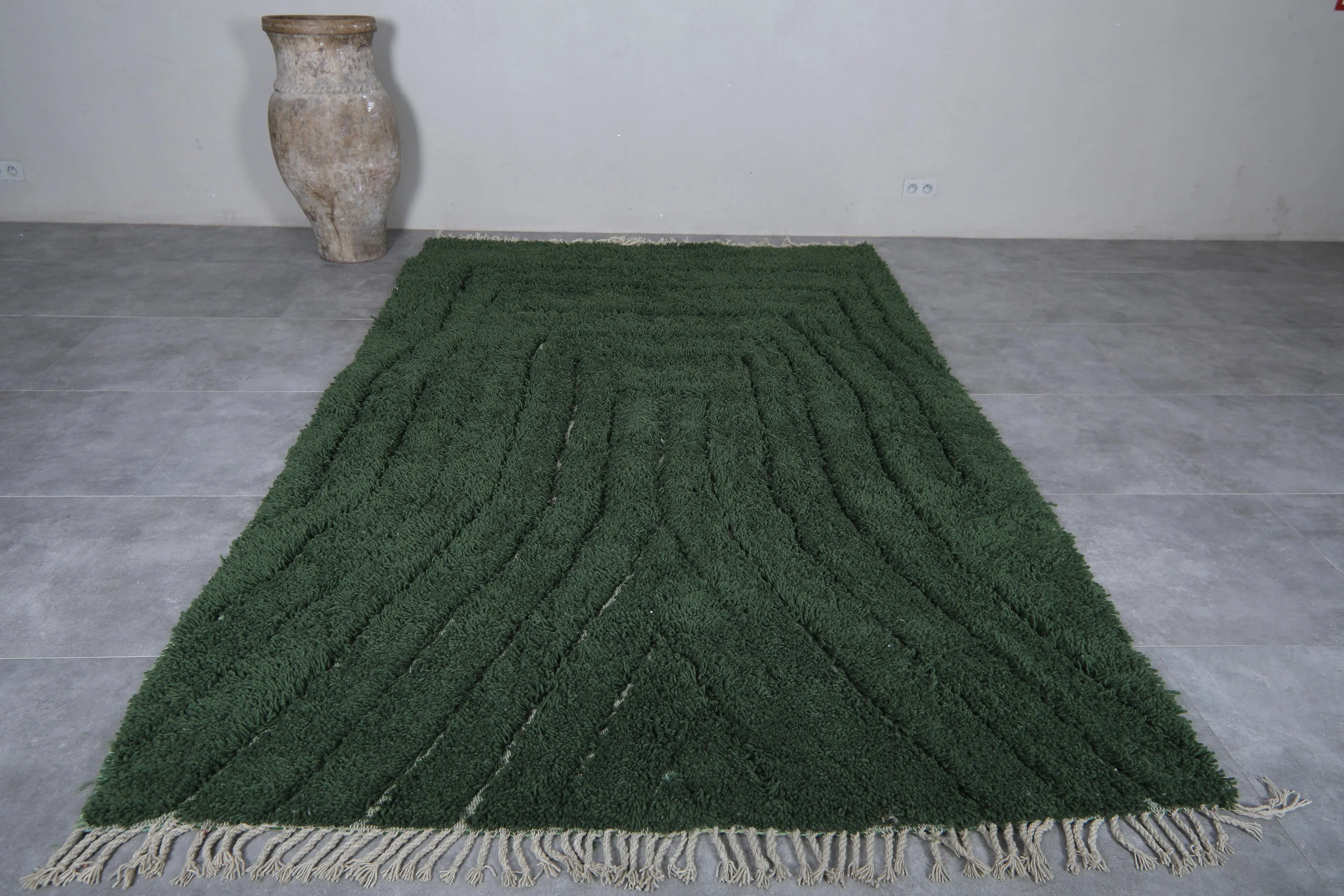 Custom Beni ourain rug Green - Berber Carpet - Custom Rug