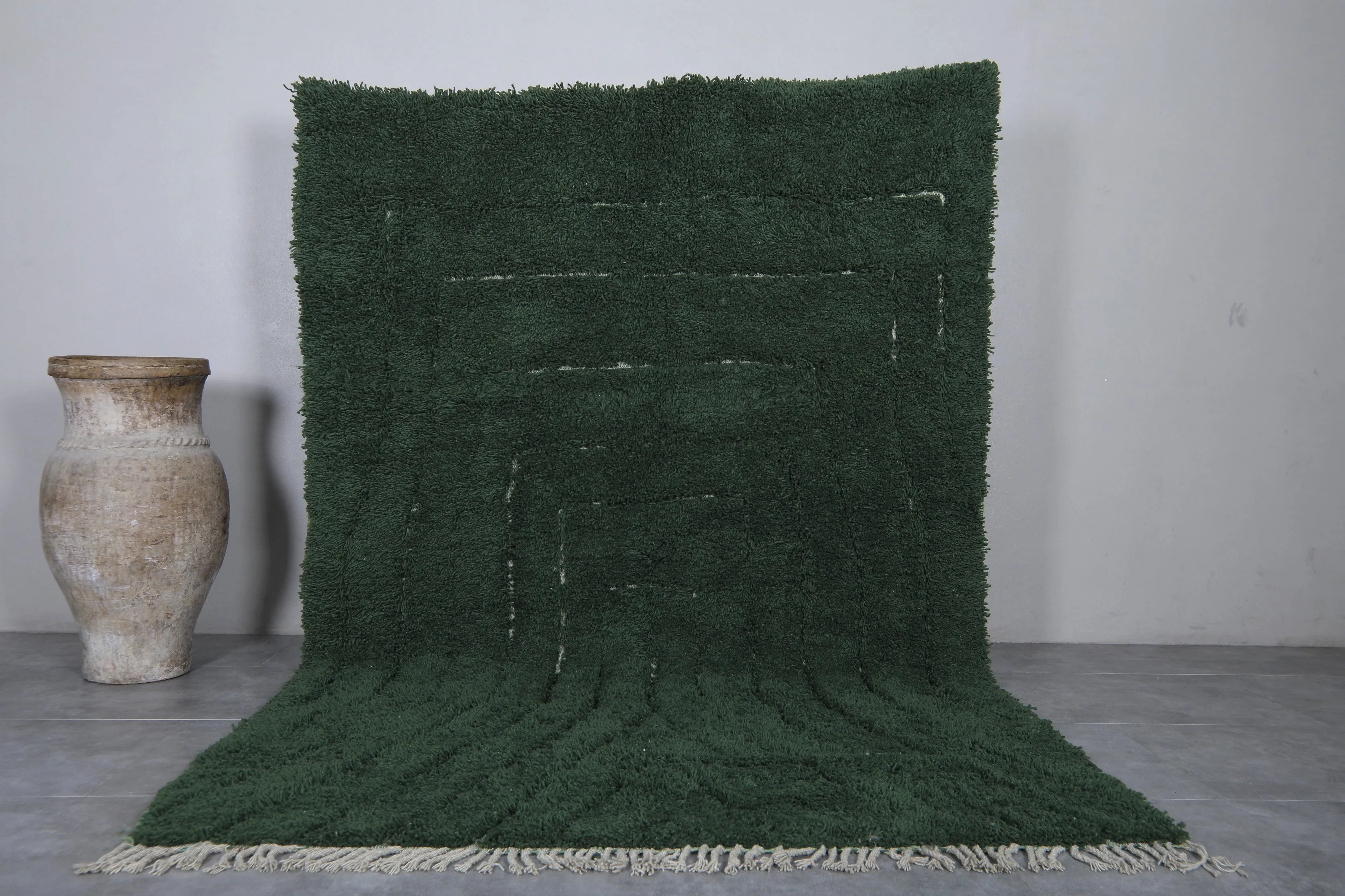 Custom Beni ourain rug Green - Berber Carpet - Custom Rug
