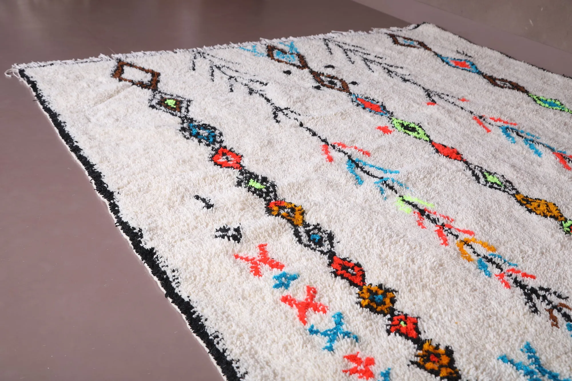 Custom Moroccan Azilal rug - Colorful berber carpet - Wool rug