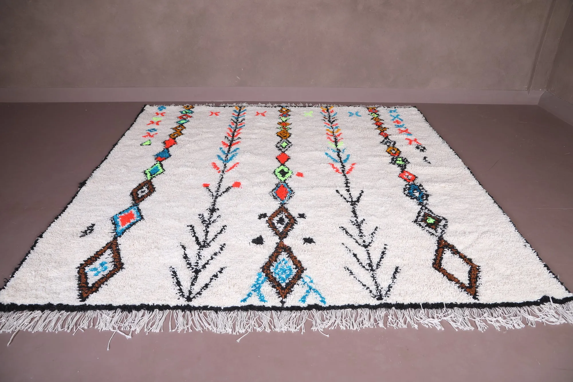 Custom Moroccan Azilal rug - Colorful berber carpet - Wool rug
