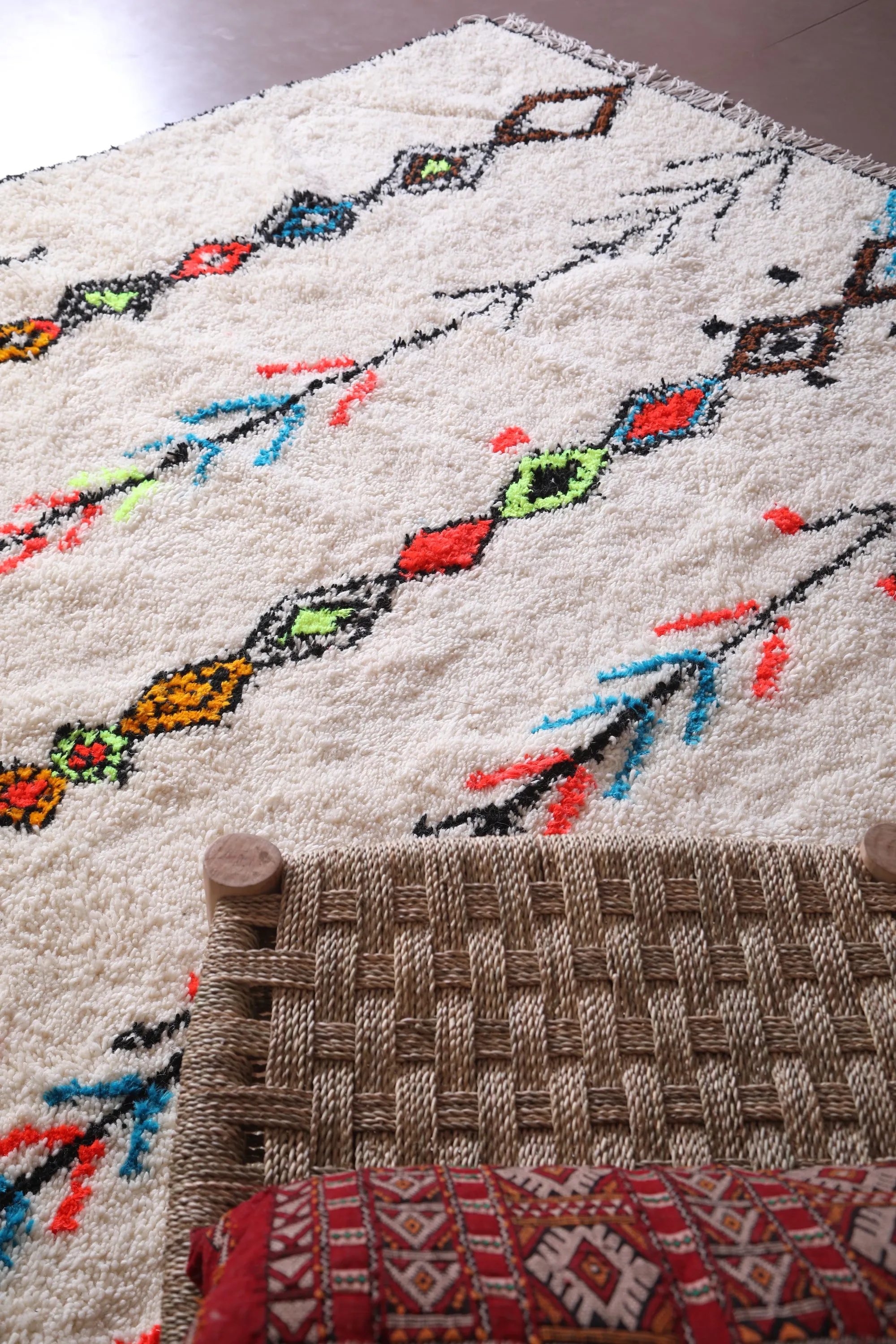 Custom Moroccan Azilal rug - Colorful berber carpet - Wool rug