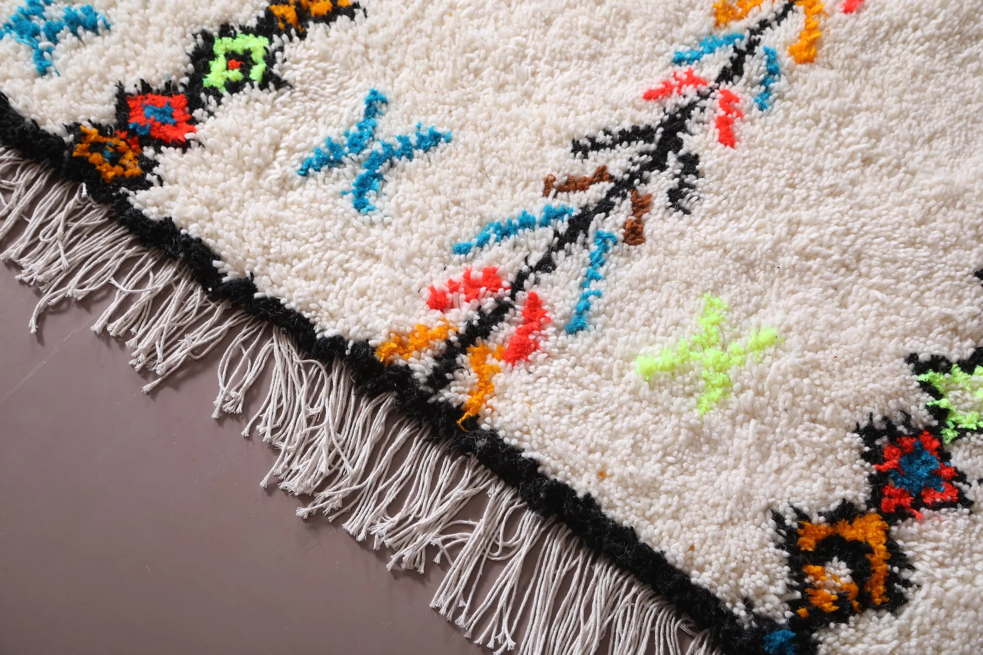 Custom Moroccan Azilal rug - Colorful berber carpet - Wool rug