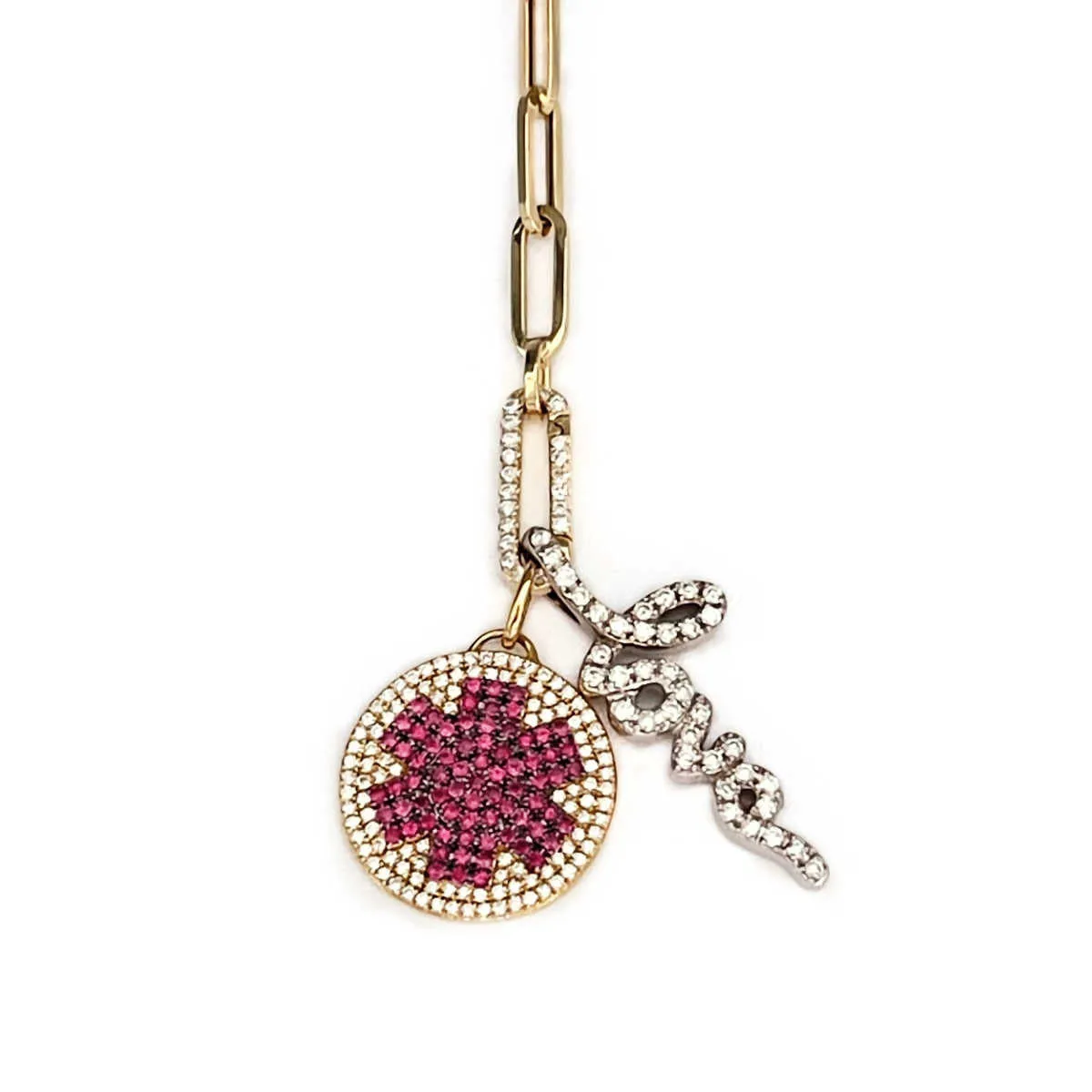 Diamond Charm Holder for Medical ID