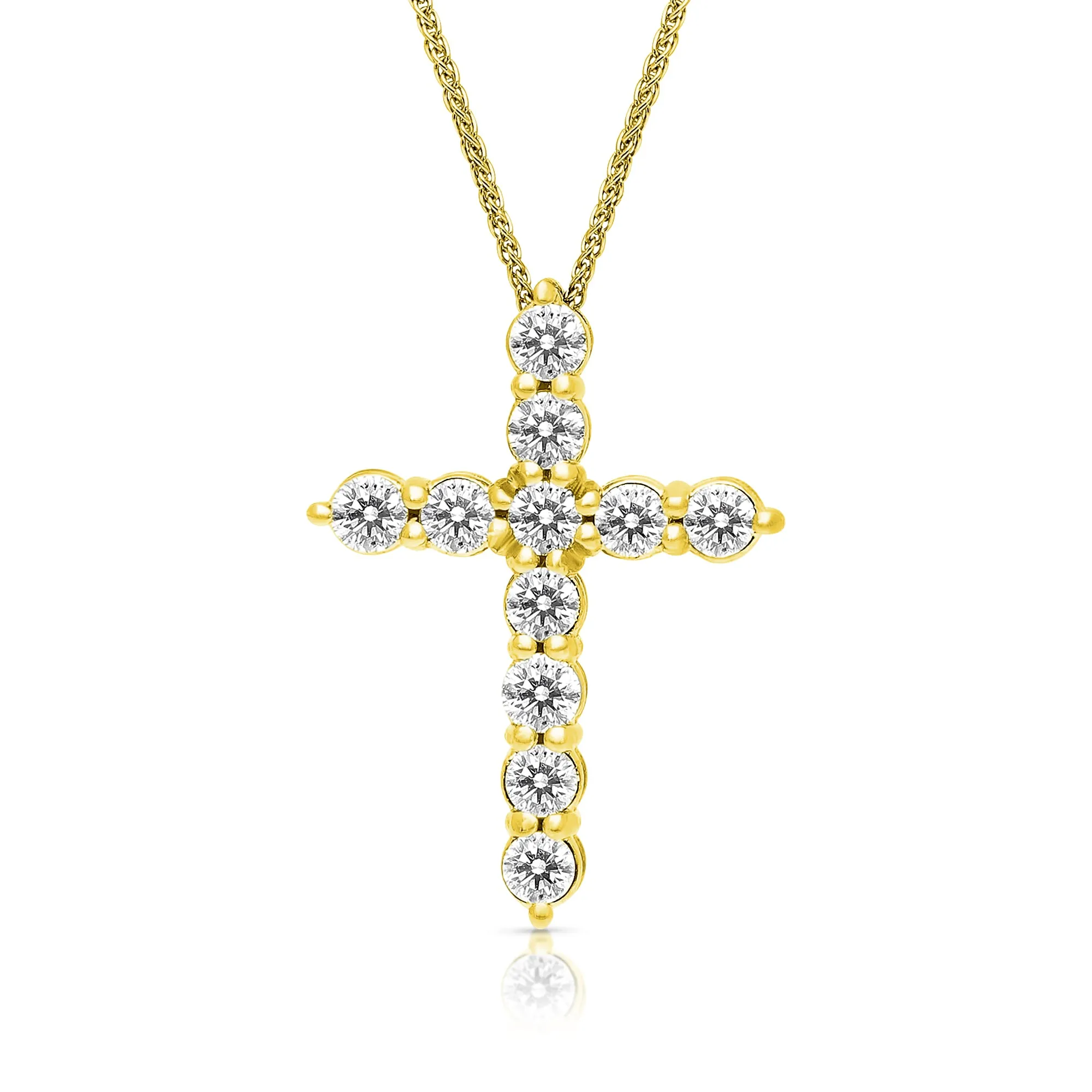 Diamond Cross Pendant - .73 Carat