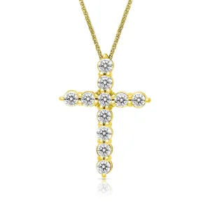 Diamond Cross Pendant - .73 Carat