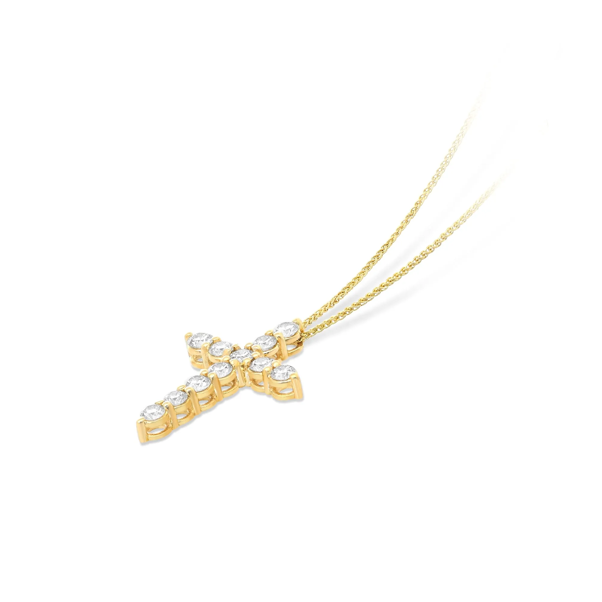 Diamond Cross Pendant - .73 Carat