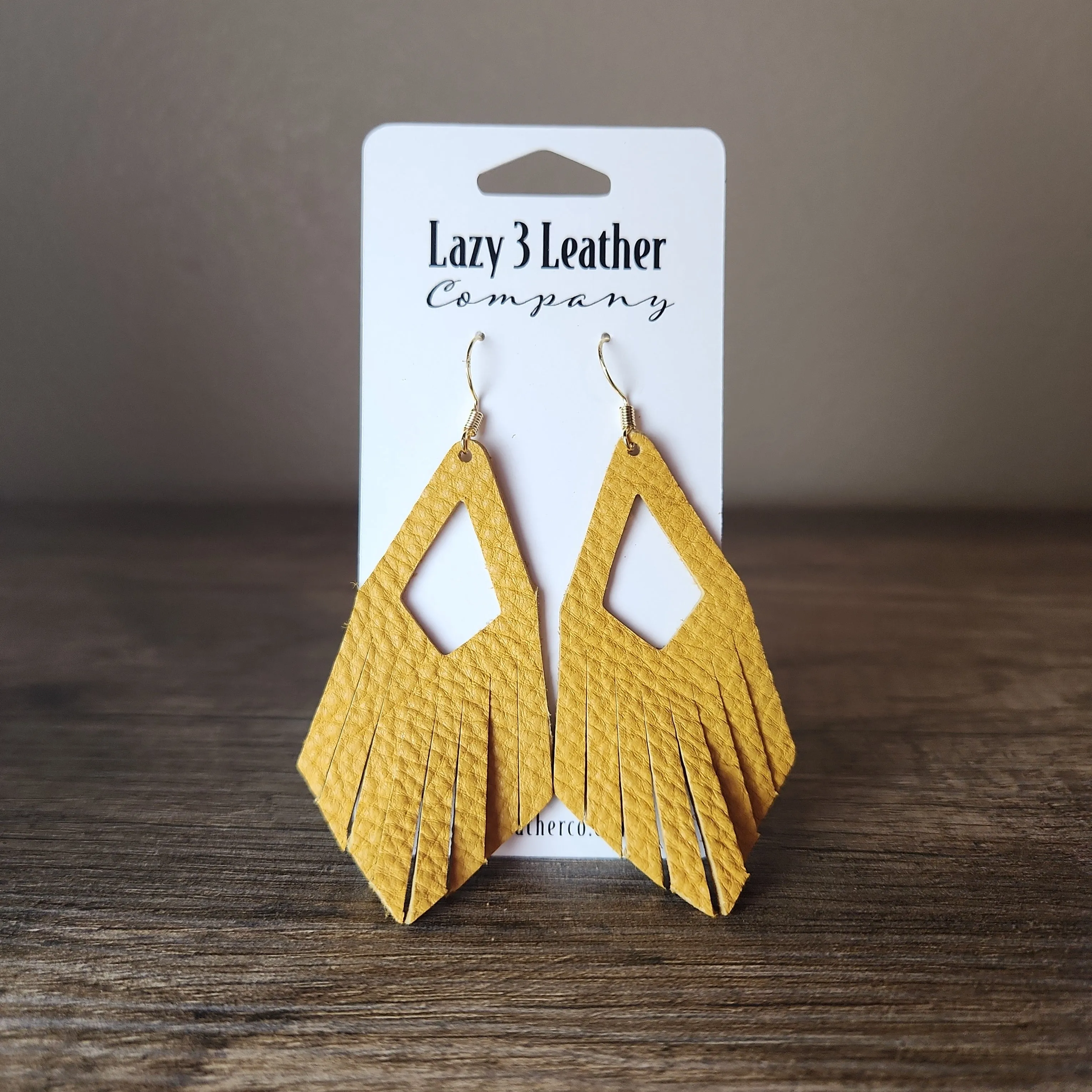 Diamond Drop Tassel Leather Earring