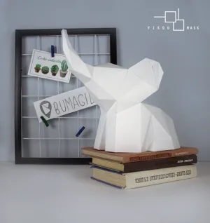 DIY Ins Scandinavian Creative 3D Paper Art Diy Elephant Fox Panda Animal Desktop Display Photographic Decoration Projects home decor