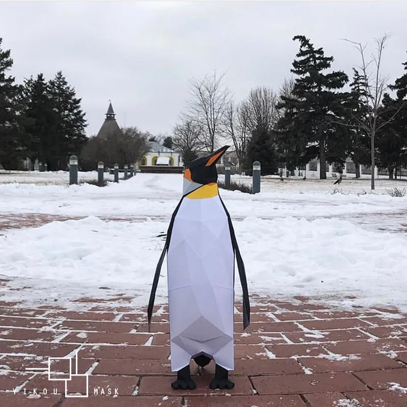 DIY Modern simple home flooring three-dimensional emperor Penguin art paper model animal creative decoration INS home decor