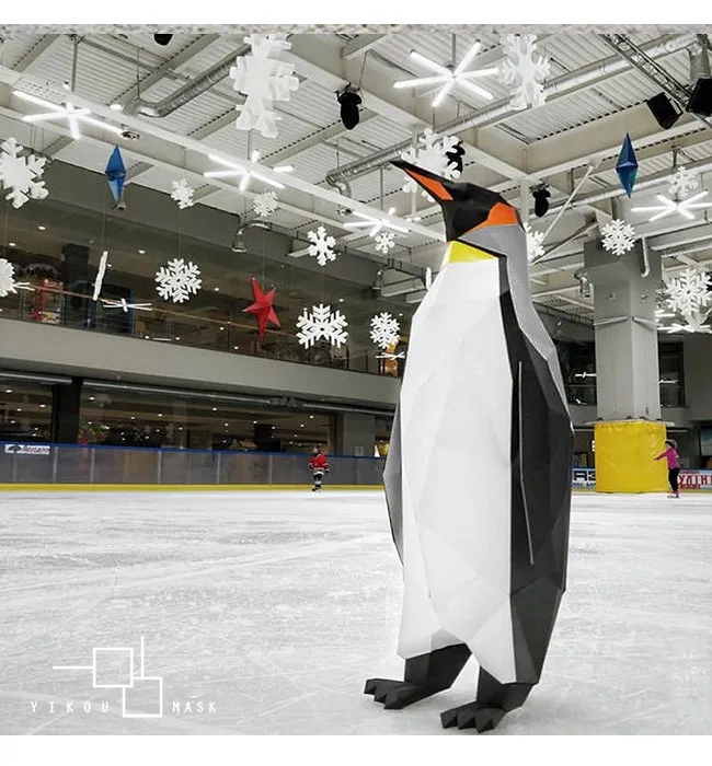 DIY Modern simple home flooring three-dimensional emperor Penguin art paper model animal creative decoration INS home decor
