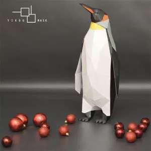 DIY Modern simple home flooring three-dimensional emperor Penguin art paper model animal creative decoration INS home decor