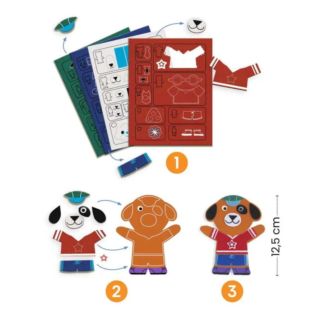 Djeco Do It Yourself Funky Family Magnets
