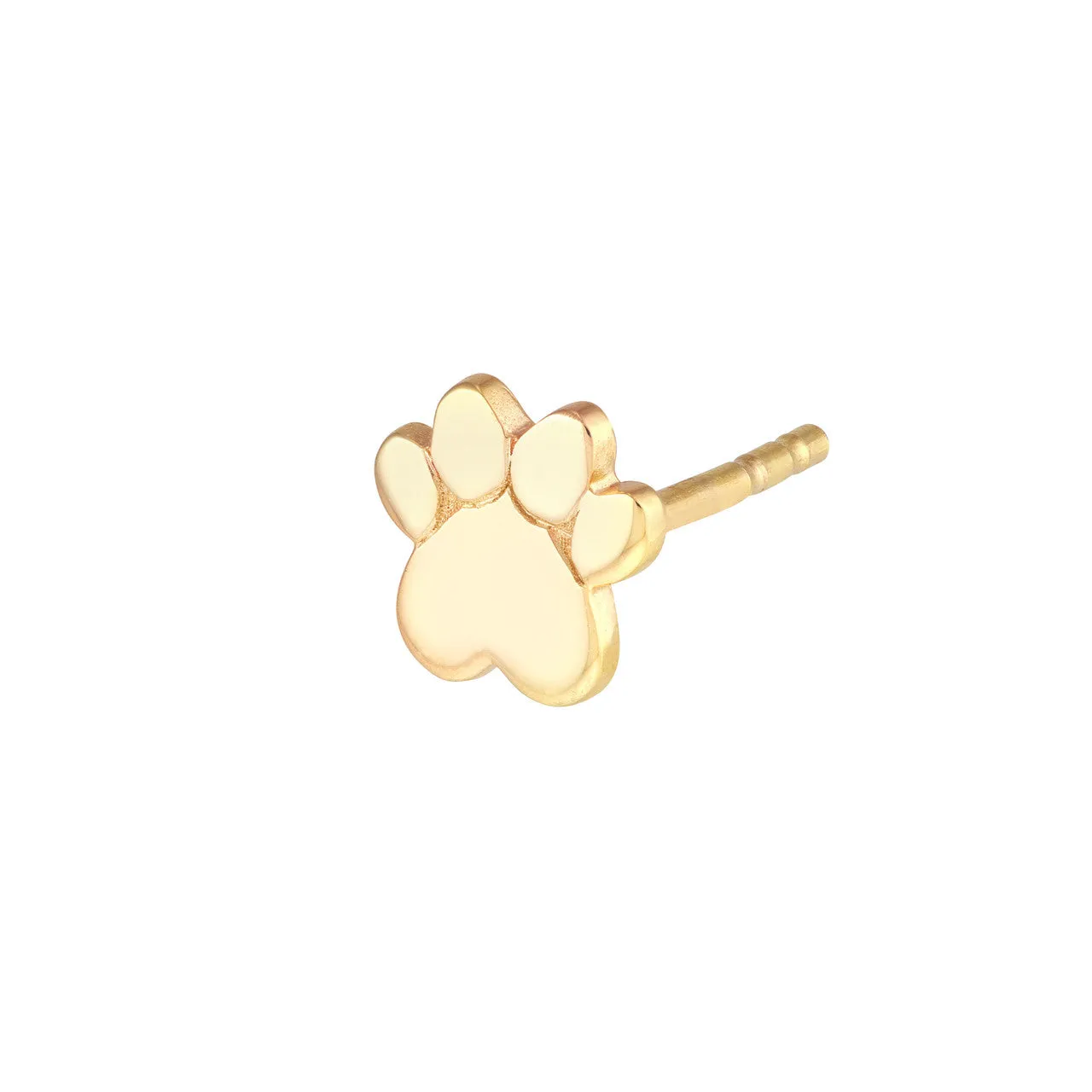 Dog Paw Stud Earrings on Post Back