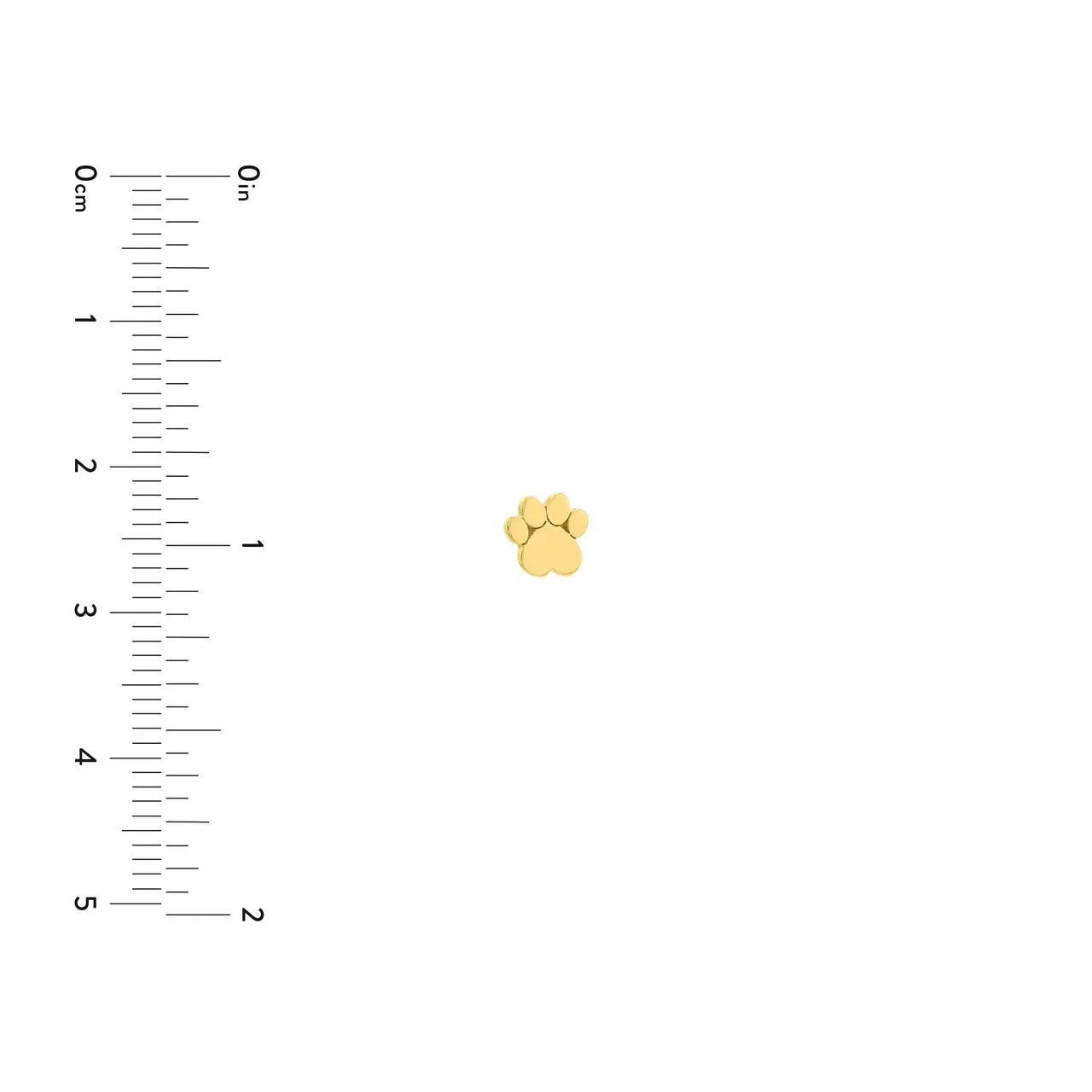 Dog Paw Stud Earrings on Post Back