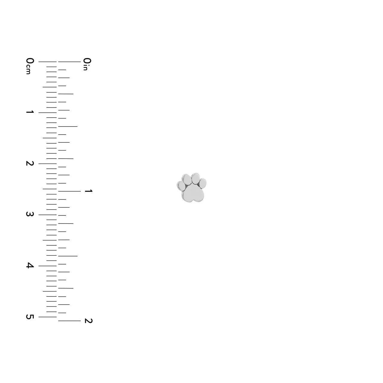 Dog Paw Stud Earrings on Post Back