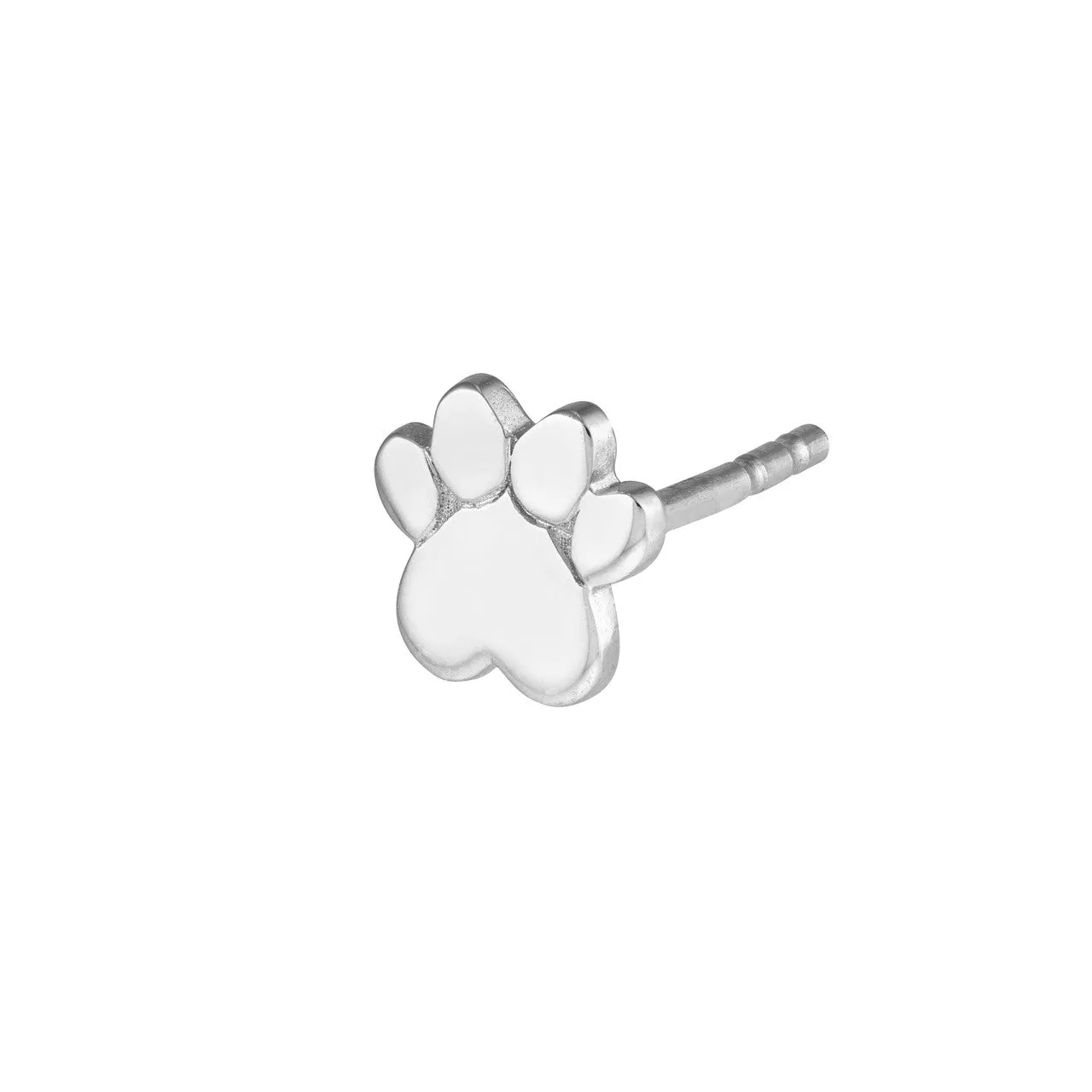 Dog Paw Stud Earrings on Post Back