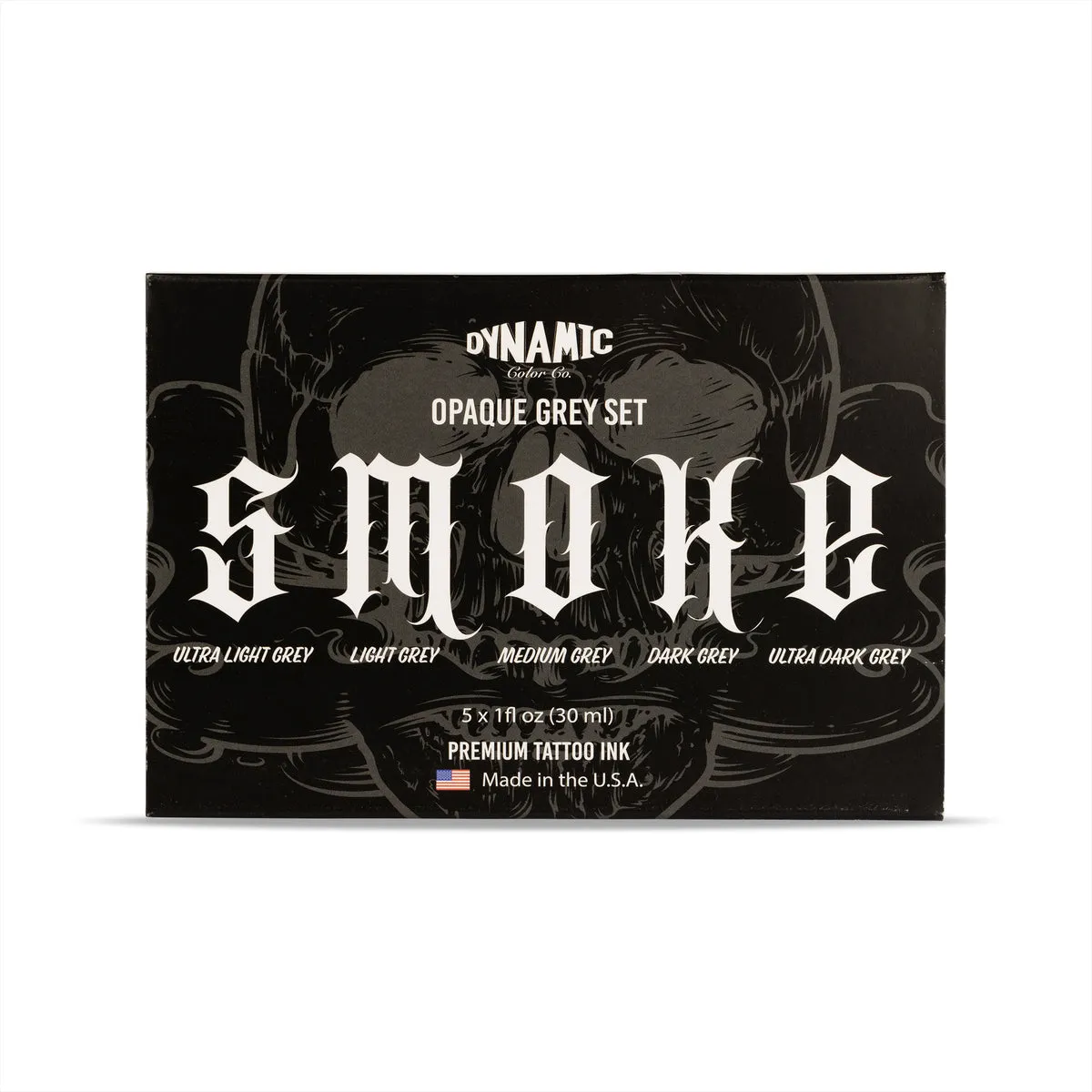 DYNAMIC COLOR TATTOO INK SMOKE OPAQUE GREYS 1OZ SET