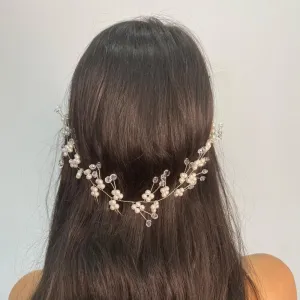 Elegant Pearl Beads Silver Bridal Headpiece 7