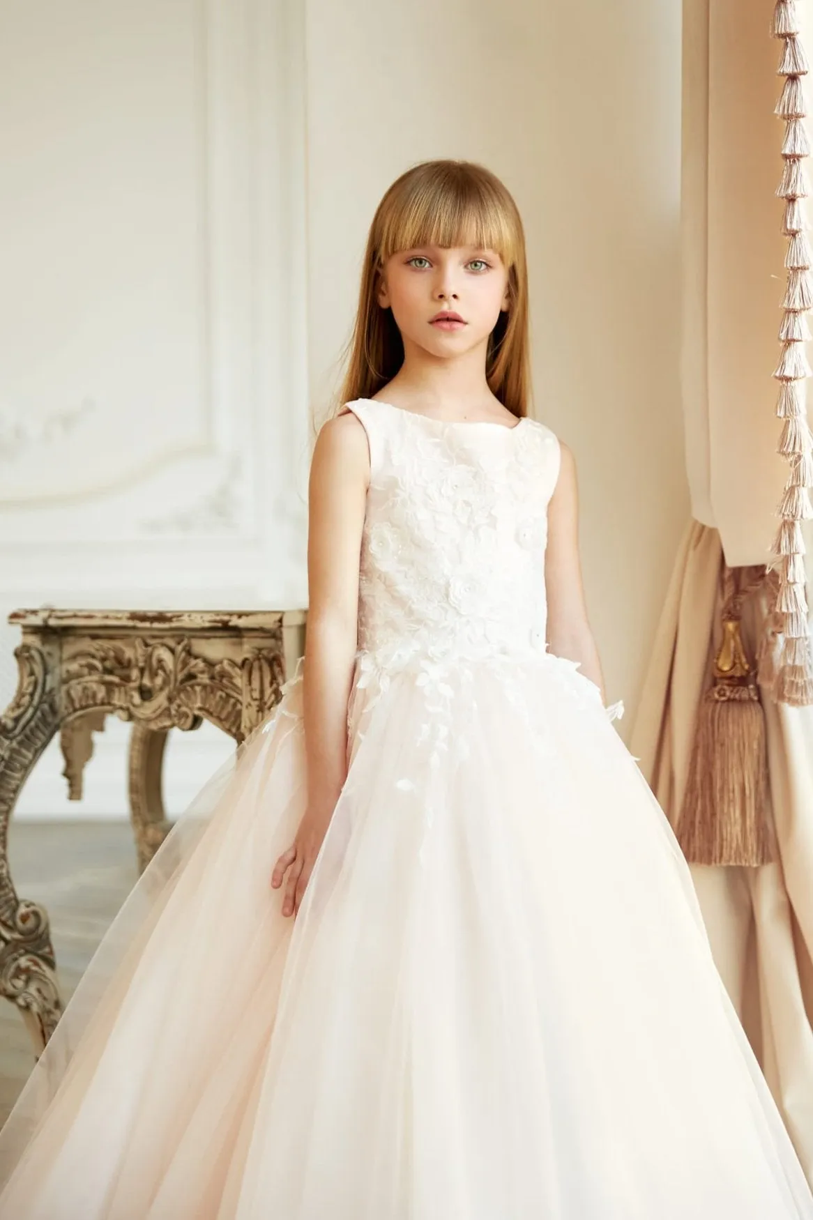 Elegant Tulle and Lace First Communion Dress