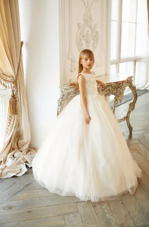 Elegant Tulle and Lace First Communion Dress