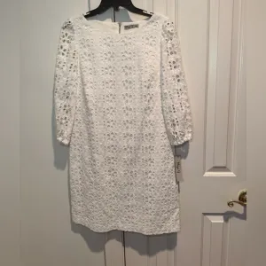 Eliza J.  White Eyelet Dress